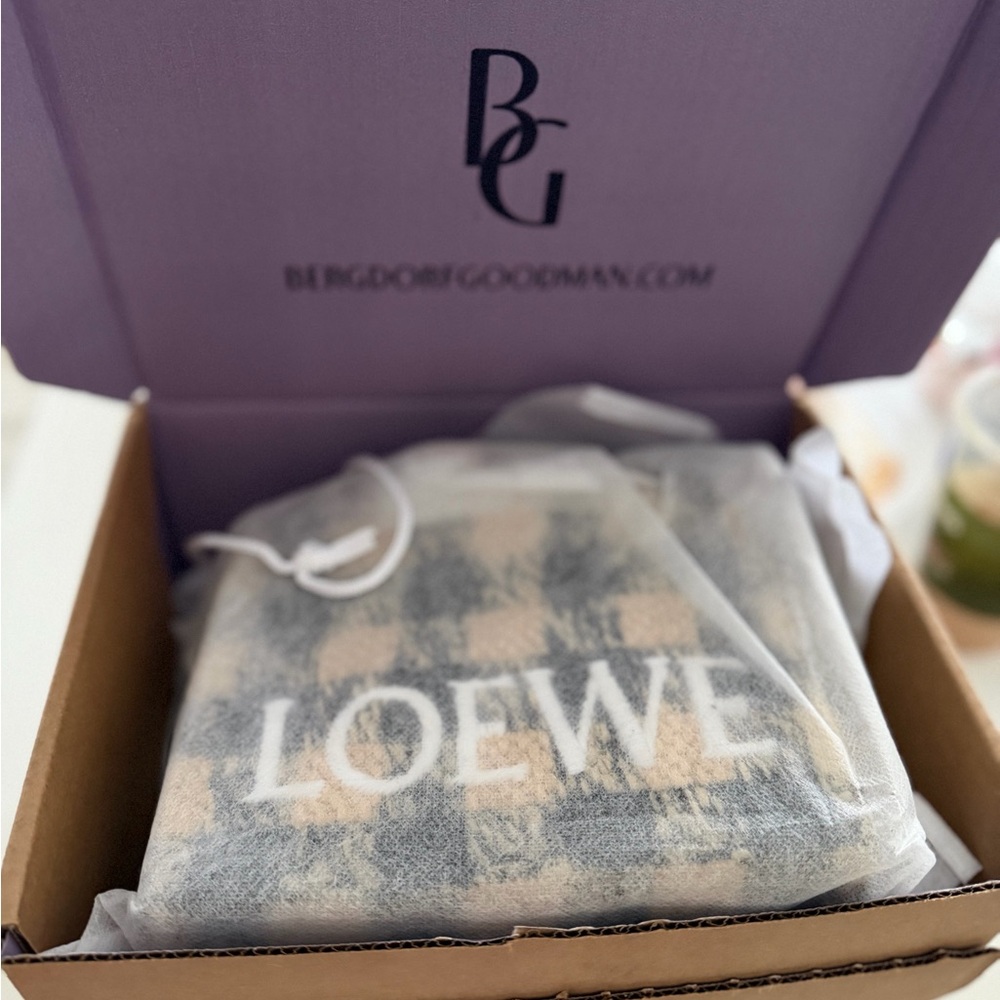 Loewe Black and Cream Checkered Mini Bag